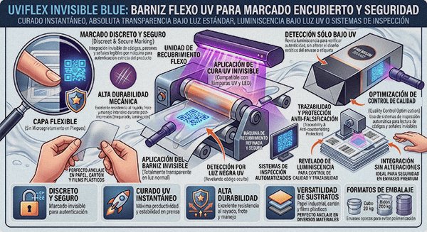Infografía técnica: Uviflex Invisible Blue