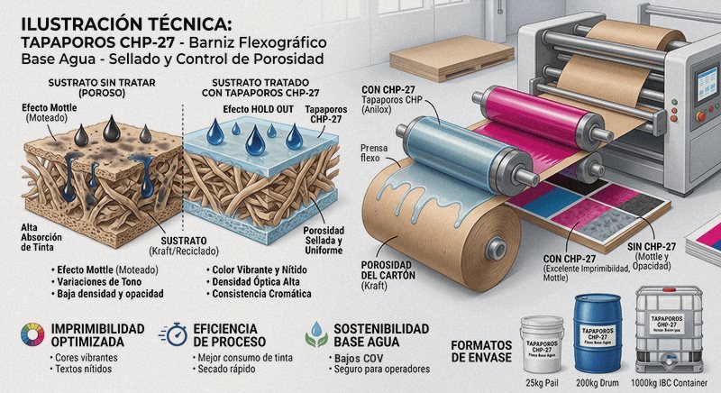 Infografía técnica: Tapaporos CHP-27