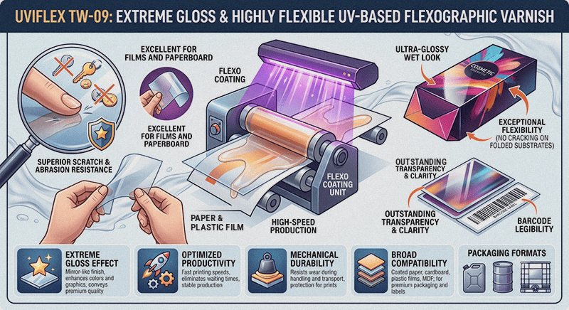 Technical infographic: Uviflex TW-09