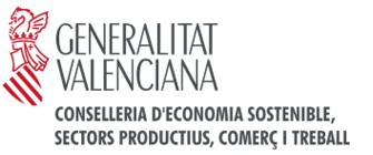 Logotipo Generalitat Valenciana - Conselleria de Economía Sostenible, Sectores Productivos, Comercio y Trabajo