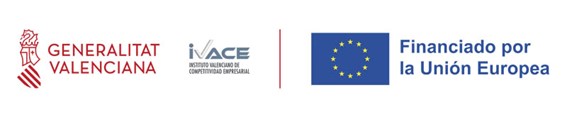 Logotipos IVACE, Generalitat Valenciana y Unión Europea (FEDER)