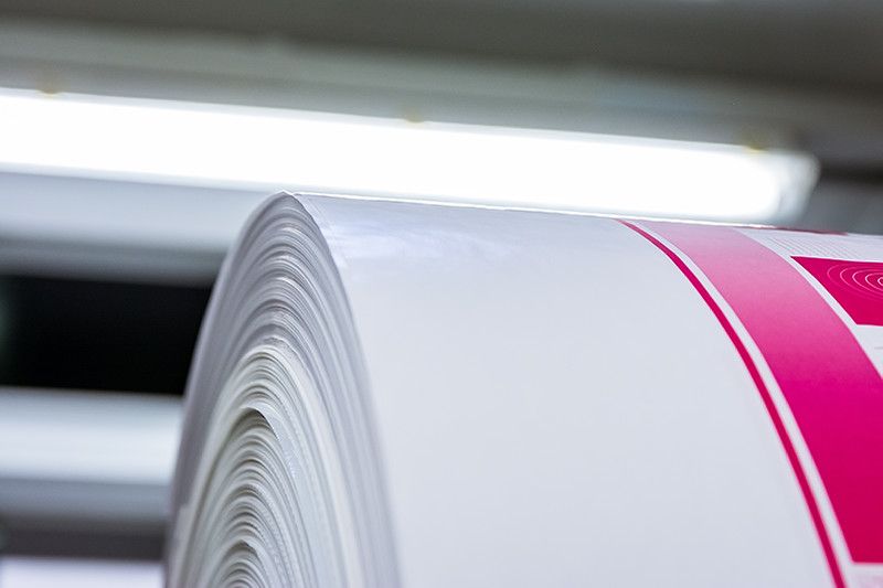 Bobina de papel impreso