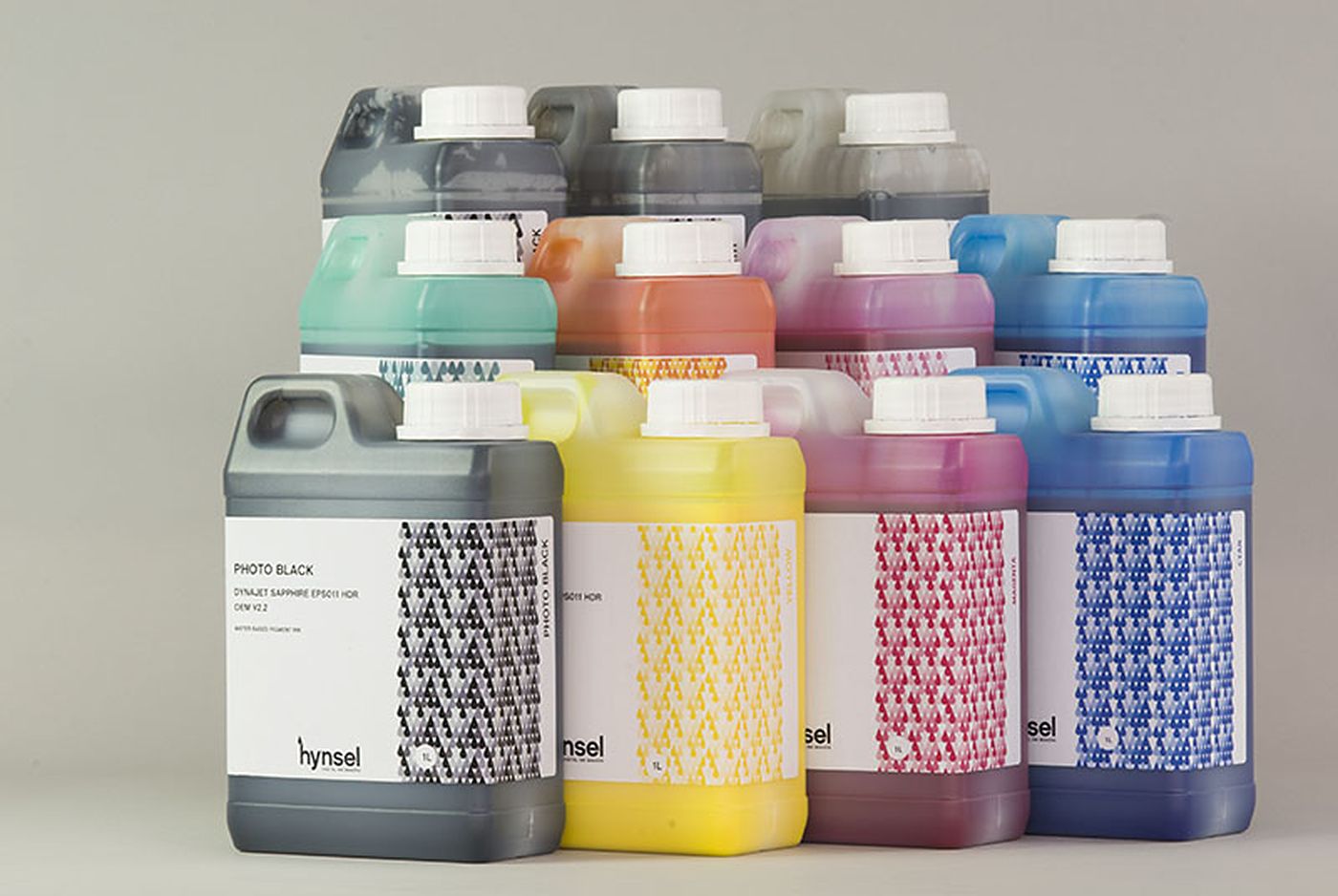 Envases de tinta fabricados por HYNSEL